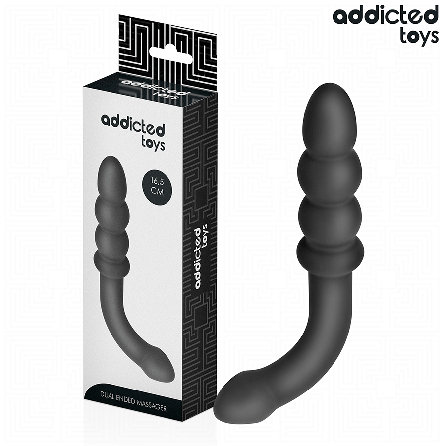 Addicted Toys - Masajeador Anal Doble Silicona 16,5 Cm 1 Addicted Toys - Masajeador Anal Doble Silicona 16