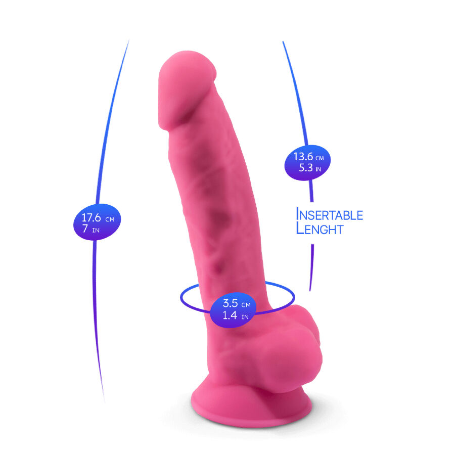Silexd - Modelo 1 Pene Realístico Silicona Premium Silexpan Rosa Fluorescente 17.5 Cm 5 Silexd - Modelo 1 Pene Realístico Silicona Premium Silexpan Rosa Fluorescente 17.5 Cm - Imagen 5