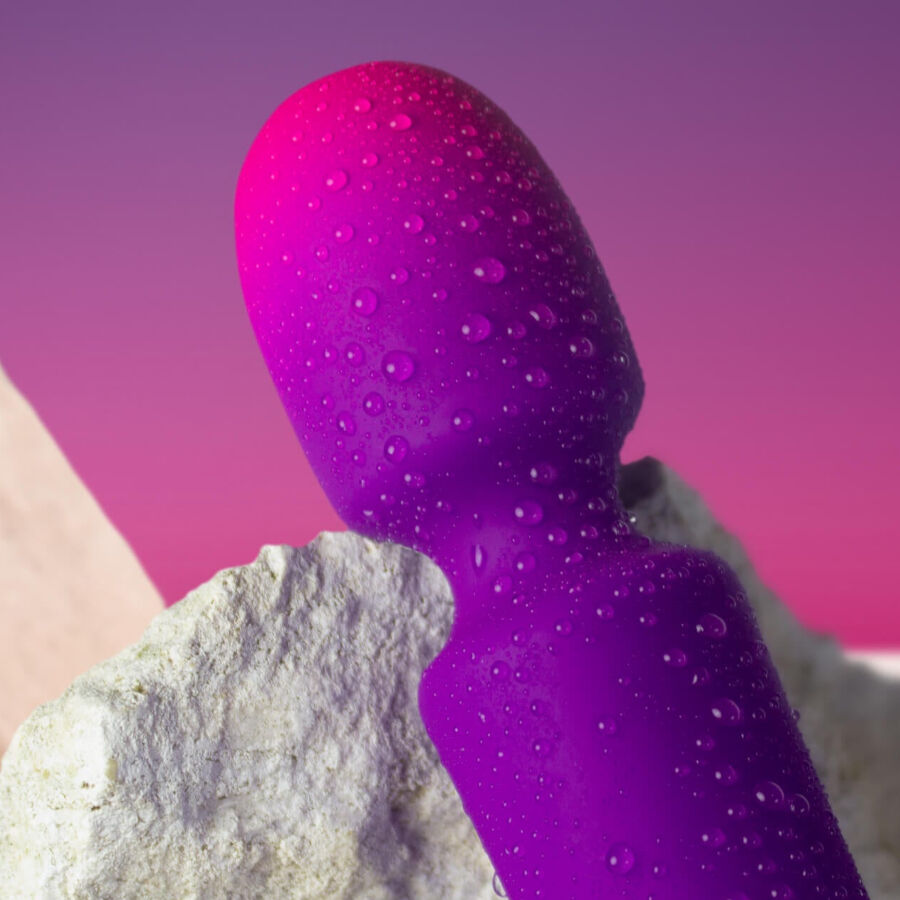 Rocks- Off - Glo- Girl Vibrador Wand Mini Morado 3 Rocks- Off - Glo- Girl Vibrador Wand Mini Morado - Imagen 3
