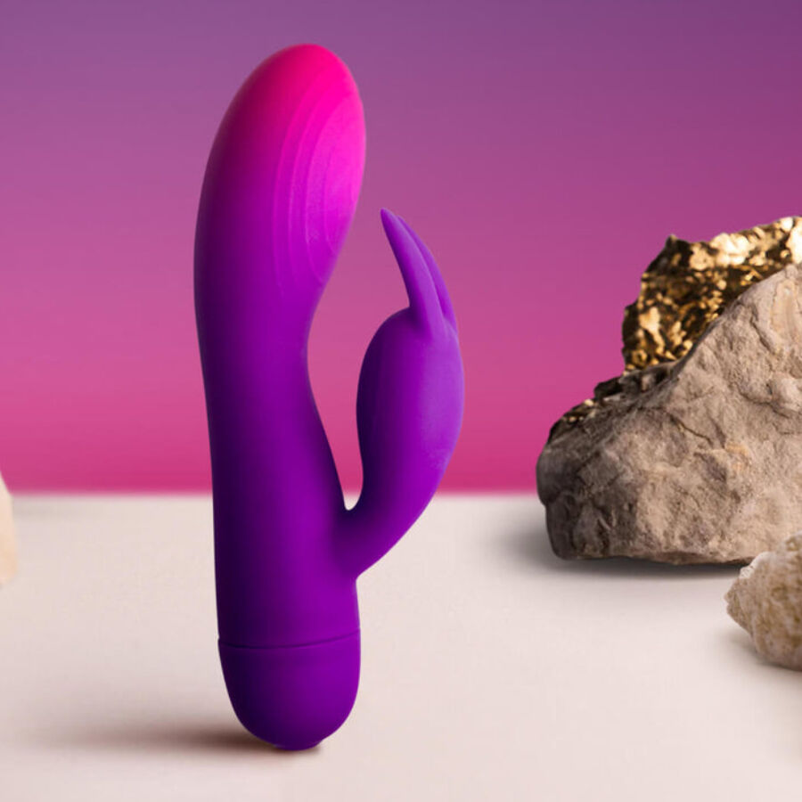 Rocks- Off - Glo- Girl Vibrador Rabbit Morado 3 Rocks- Off - Glo- Girl Vibrador Rabbit Morado - Imagen 3