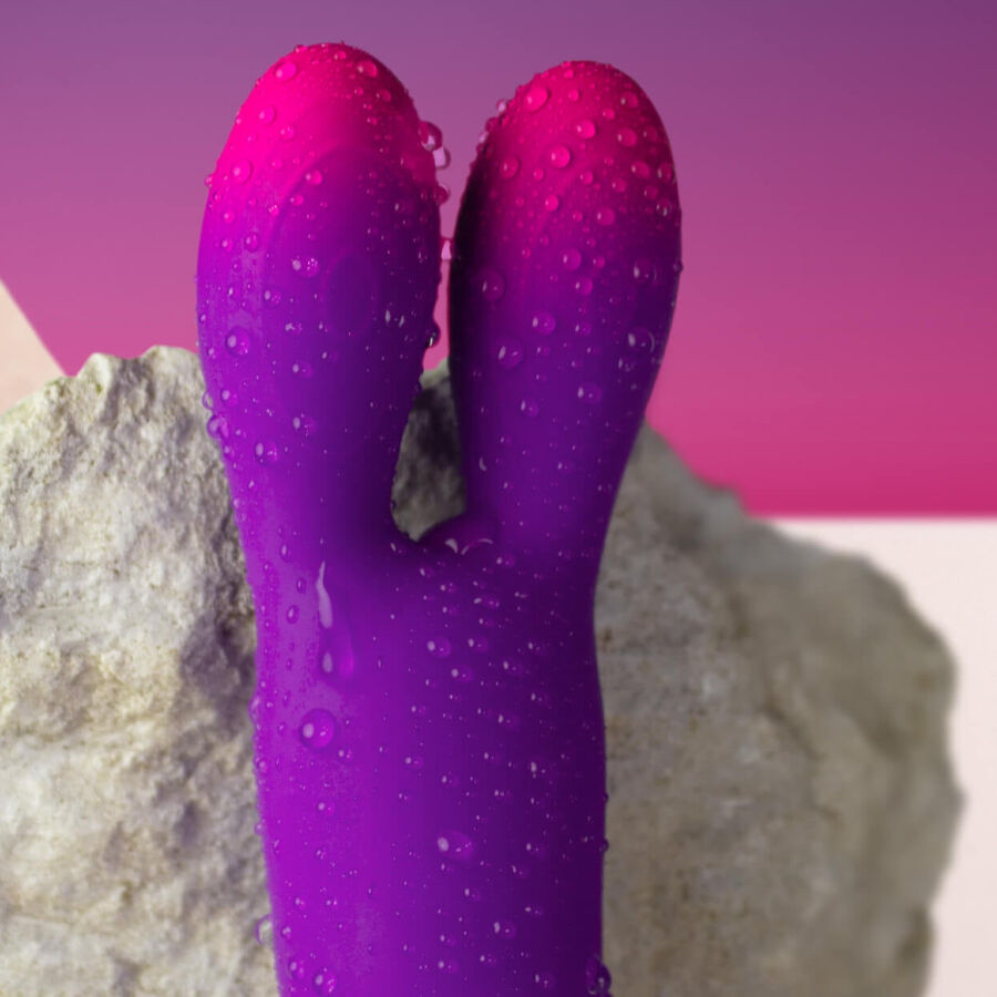 Rocks- Off - Glo-Girl Bunny Vibrador Flexible Morado 4 Rocks- Off - Glo-Girl Bunny Vibrador Flexible Morado - Imagen 4