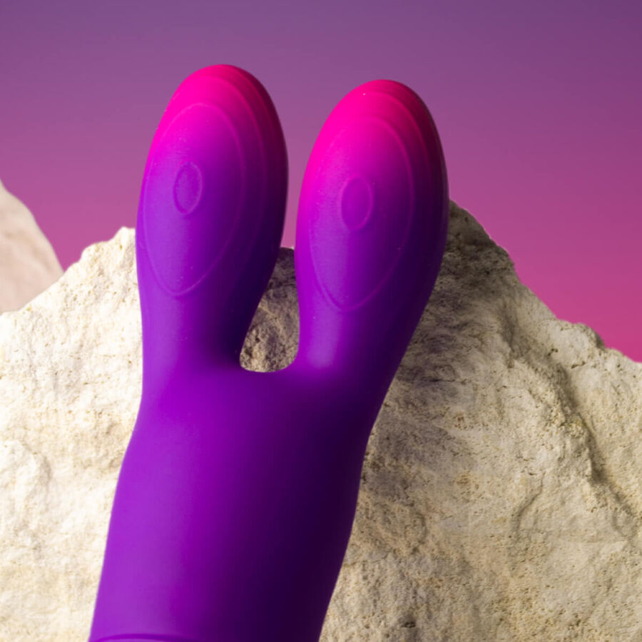 Rocks- Off - Glo-Girl Bunny Vibrador Flexible Morado 5 Rocks- Off - Glo-Girl Bunny Vibrador Flexible Morado - Imagen 5