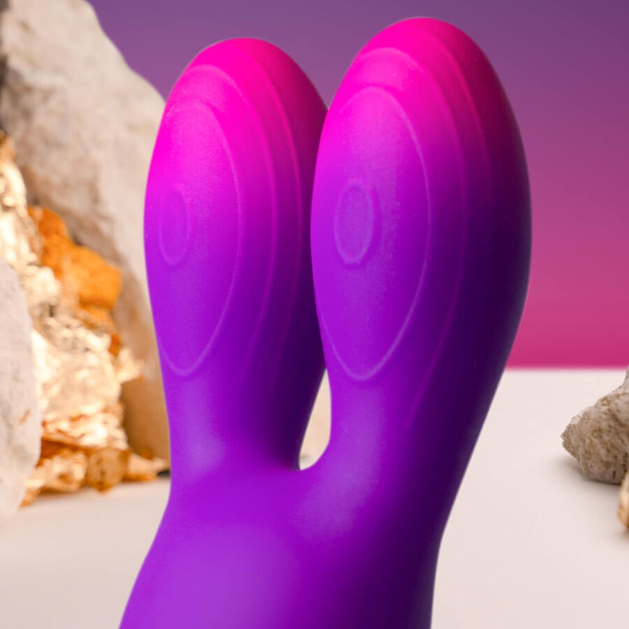 Rocks- Off - Glo-Girl Bunny Vibrador Flexible Morado 3 Rocks- Off - Glo-Girl Bunny Vibrador Flexible Morado - Imagen 3