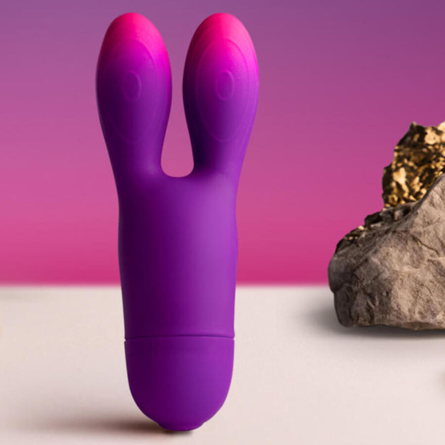Rocks- Off - Glo-Girl Bunny Vibrador Flexible Morado 2 Rocks- Off - Glo-Girl Bunny Vibrador Flexible Morado - Imagen 2
