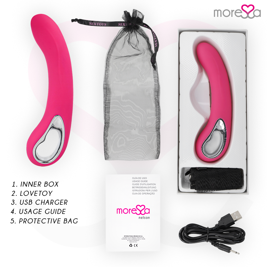 Moressa - Nelson Masajeador Punto G Premium Silicone Recargable 6 Moressa - Nelson Masajeador Punto G Premium Silicone Recargable - Imagen 6