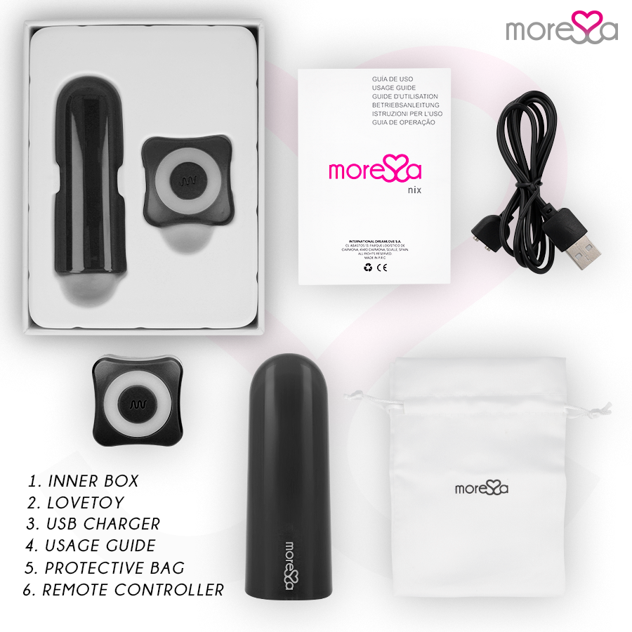 Moressa - Nix Potente Vibrador Multi Juegos Control Remoto Negro 6 Moressa - Nix Potente Vibrador Multi Juegos Control Remoto Negro - Imagen 6