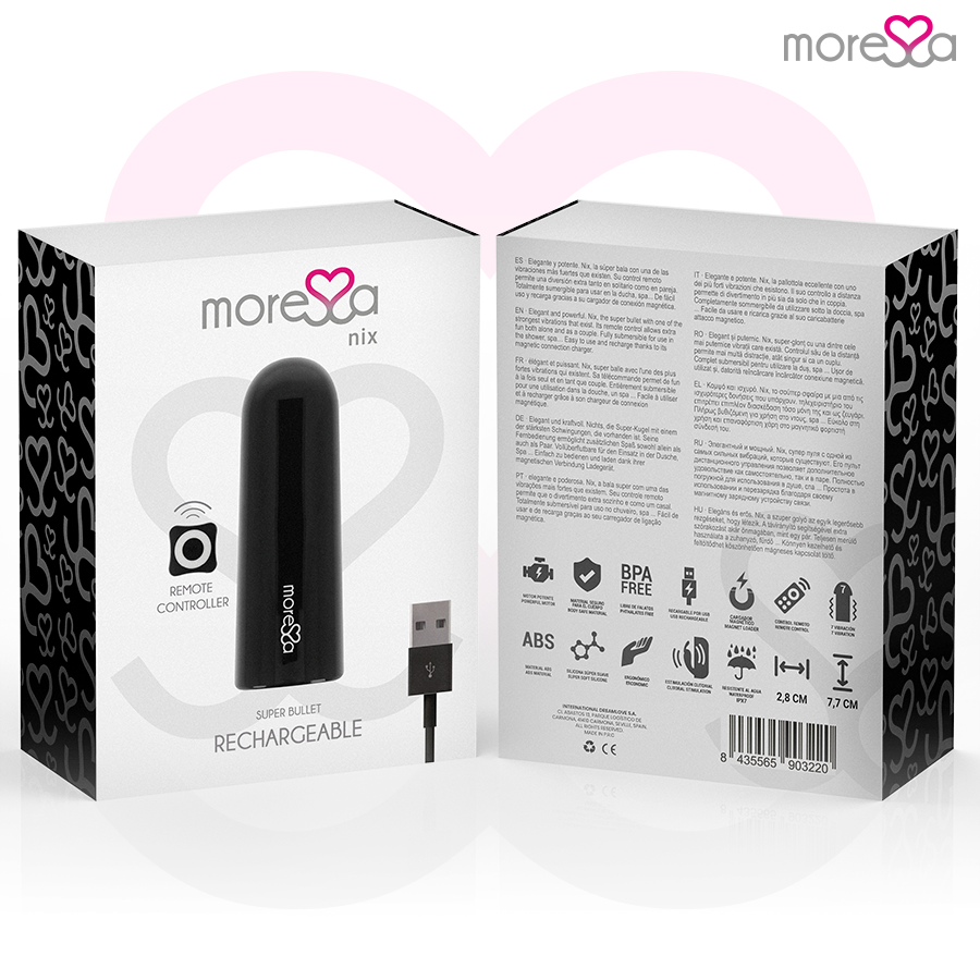 Moressa - Nix Potente Vibrador Multi Juegos Control Remoto Negro 7 Moressa - Nix Potente Vibrador Multi Juegos Control Remoto Negro - Imagen 7