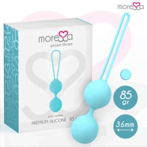 Moressa - Osian Three Entrenamiento Suelo Pelvico 85 Gr Premium Silicona Turquesa