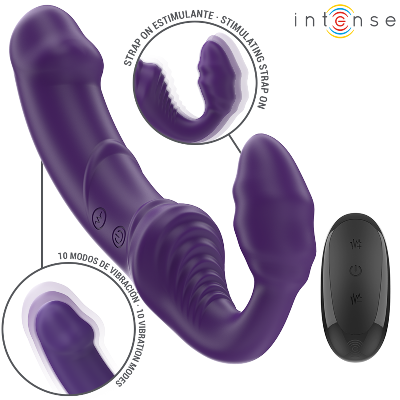 Intense - Jill Vibrador Doble 20 Cm Violeta Control Remoto 2 Intense - Jill Vibrador Doble 20 Cm Violeta Control Remoto - Imagen 2