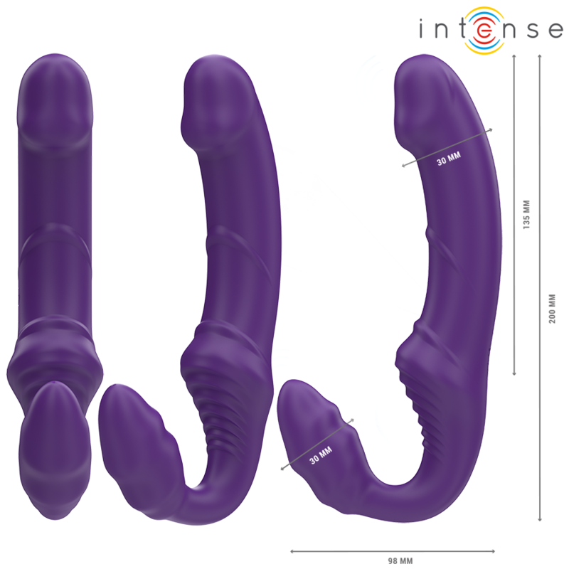 Intense - Jill Vibrador Doble 20 Cm Violeta Control Remoto 3 Intense - Jill Vibrador Doble 20 Cm Violeta Control Remoto - Imagen 3