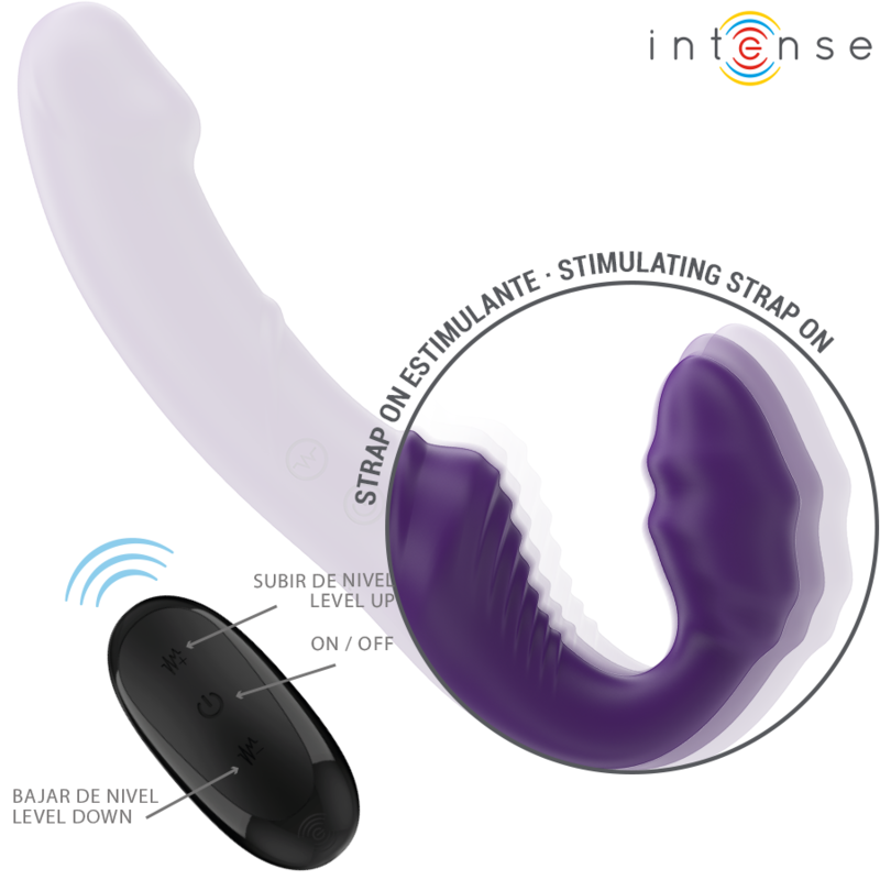 Intense - Jill Vibrador Doble 20 Cm Violeta Control Remoto 4 Intense - Jill Vibrador Doble 20 Cm Violeta Control Remoto - Imagen 4