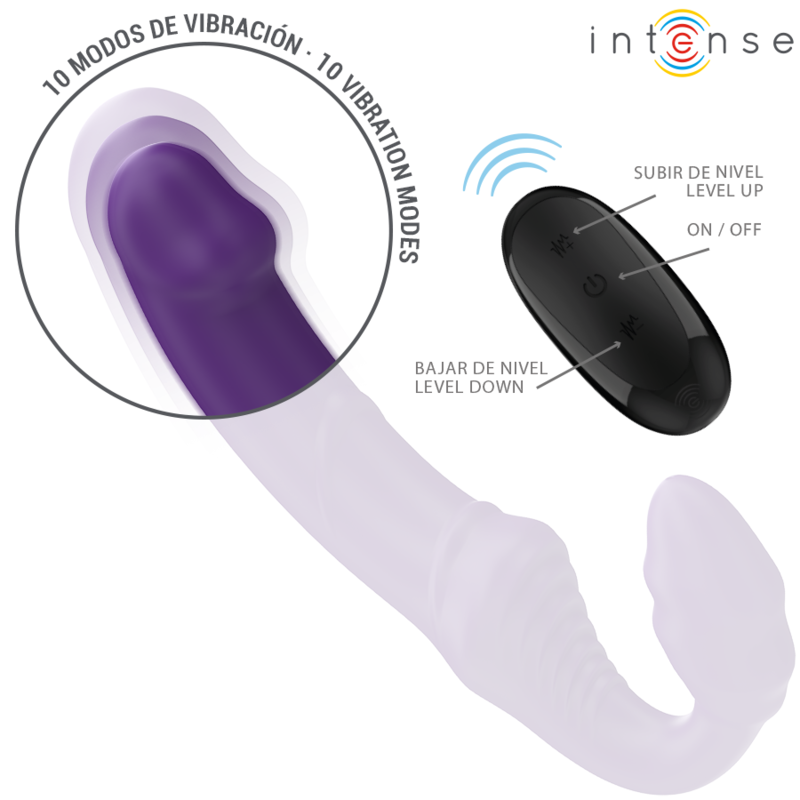 Intense - Jill Vibrador Doble 20 Cm Violeta Control Remoto 5 Intense - Jill Vibrador Doble 20 Cm Violeta Control Remoto - Imagen 5