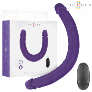 Intense - Gunter Dildo Doble Vibrador 40 Cm Morado Control Remoto