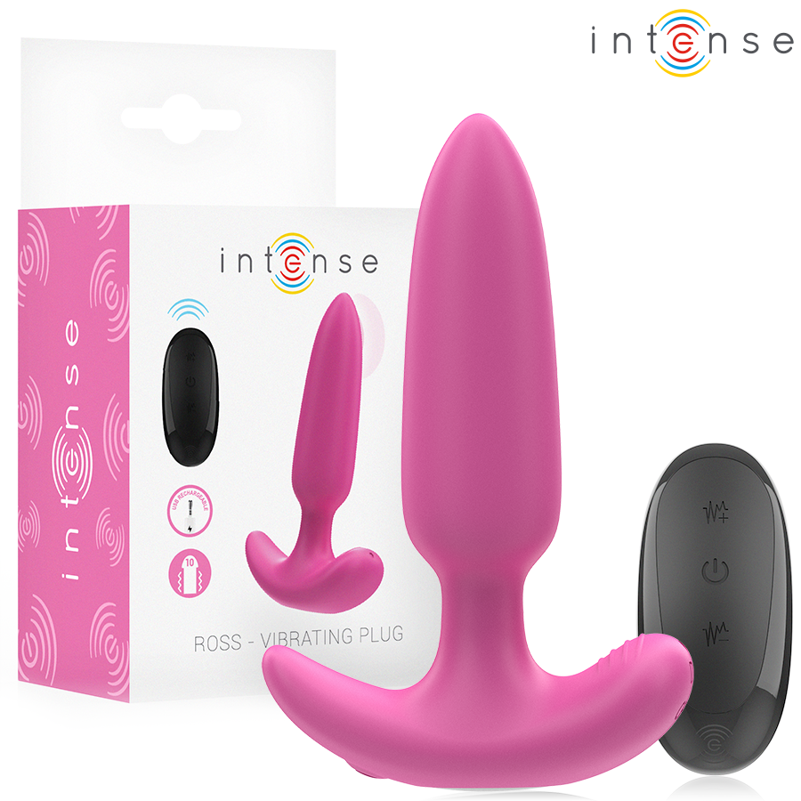 Intense - Ross Plug Anal 10 Vibraciones Rosa Control Remoto 1 Intense - Ross Plug Anal 10 Vibraciones Rosa Control Remoto