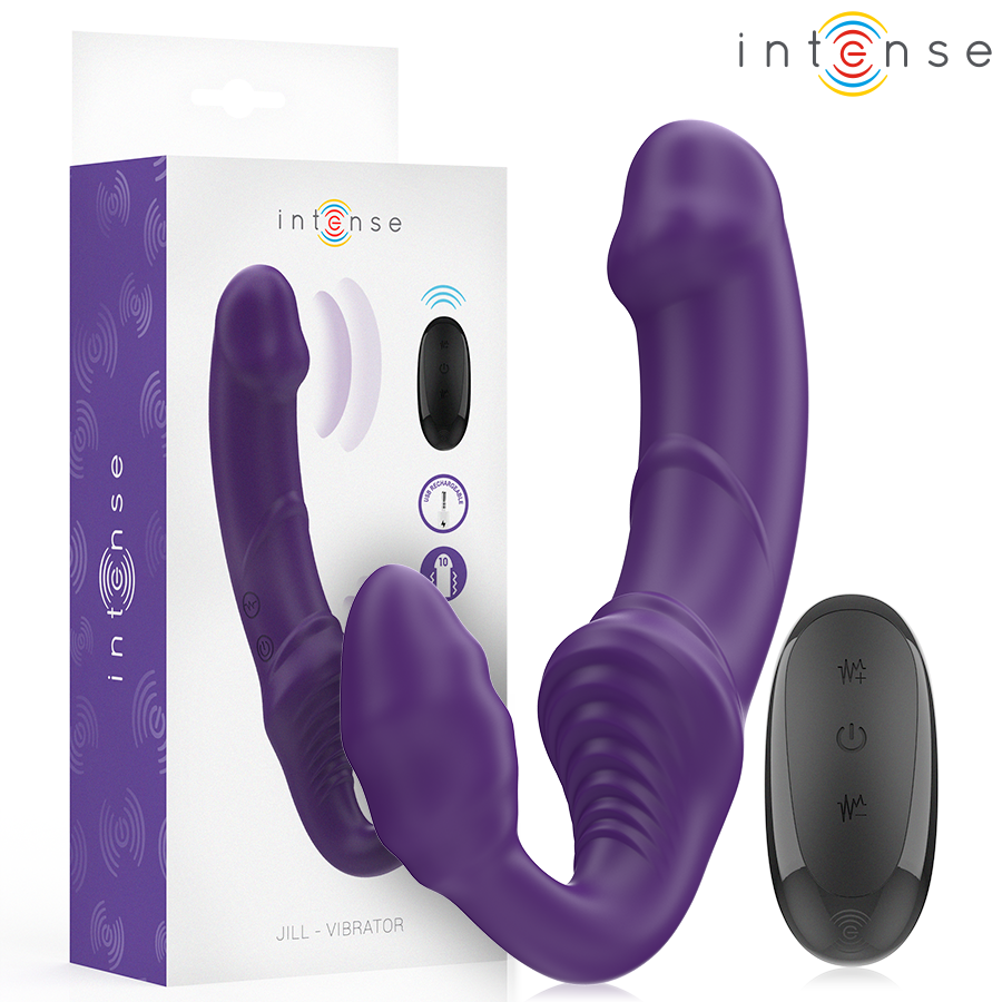 Intense - Jill Vibrador Doble 20 Cm Violeta Control Remoto 1 Intense - Jill Vibrador Doble 20 Cm Violeta Control Remoto