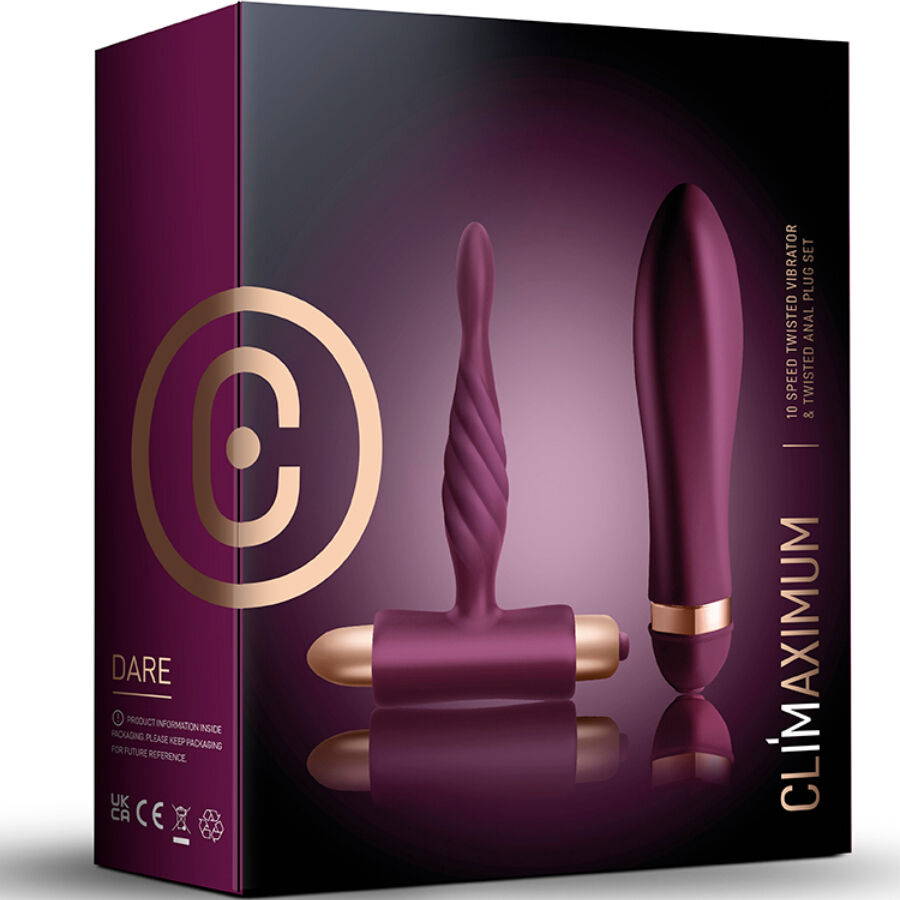 Climaximum - Dare Kit Vibrador Trenzado + Plug Anal Principiantes 4 Climaximum - Dare Kit Vibrador Trenzado + Plug Anal Principiantes - Imagen 4