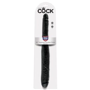 King Cock Dildo Doble Negro 40.6 Cm