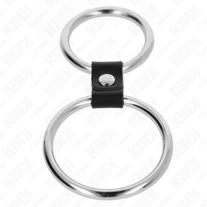 Kink - Anillo Pene Doble Metal 3.7 Cm A 5 Cm Conectados Por Correa Polipiel Modelo 1 3 Kink - Anillo Pene Doble Metal 3.7 Cm A 5 Cm Conectados Por Correa Polipiel Modelo 1 - Imagen 3