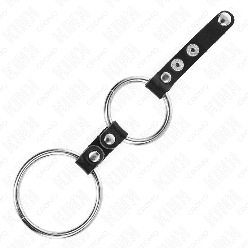 Kink - Anillo Pene Doble 3.8 Cm A 5 Cm Conectados Por Cuero 3 Kink - Anillo Pene Doble 3.8 Cm A 5 Cm Conectados Por Cuero - Imagen 3