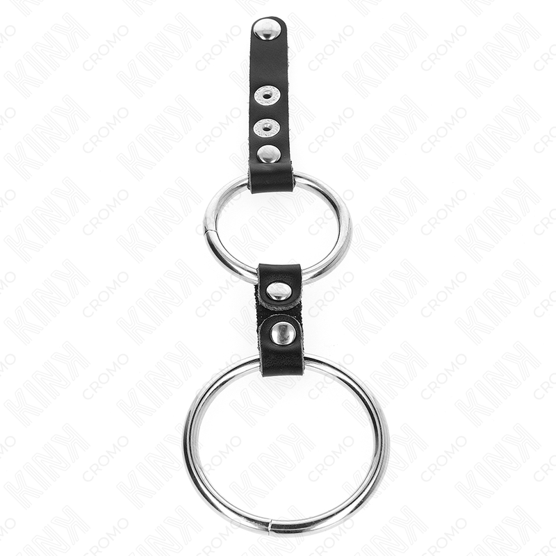 Kink - Anillo Pene Doble 3.8 Cm A 5 Cm Conectados Por Cuero 4 Kink - Anillo Pene Doble 3.8 Cm A 5 Cm Conectados Por Cuero - Imagen 4