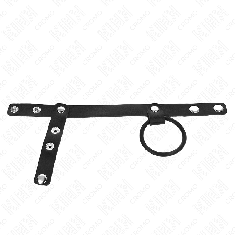 Kink - Anillo Pene Silicona 3.8 Cm Con Divisor De Bolas Y Correa De Cuero 22 X 1.5 Cm 3 Kink - Anillo Pene Silicona 3.8 Cm Con Divisor De Bolas Y Correa De Cuero 22 X 1.5 Cm - Imagen 3