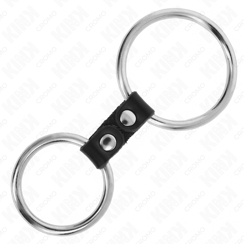 Kink - Anillo Pene Doble Metal 3.7 Cm A 5 Cm Conectados Por Correa Polipiel Modelo 2 4 Kink - Anillo Pene Doble Metal 3.7 Cm A 5 Cm Conectados Por Correa Polipiel Modelo 2 - Imagen 4