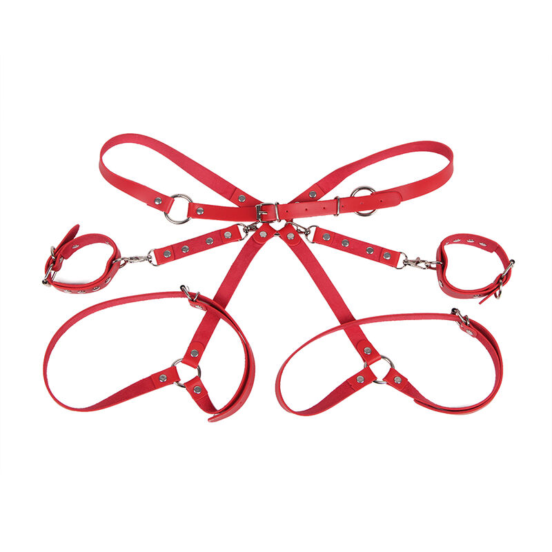 Subblime - 953706 Esposas Con Cinturón Bondage Rojo Talla Única 4 Subblime - 953706 Esposas Con Cinturón Bondage Rojo Talla Única - Imagen 4