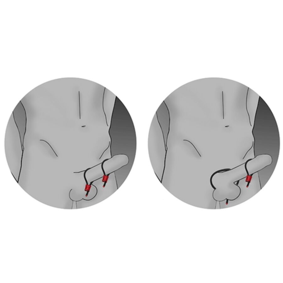 Electrastim - Prestige Electra Loops Anillos De Pene Ajustables Rojo 3 Electrastim - Prestige Electra Loops Anillos De Pene Ajustables Rojo - Imagen 3