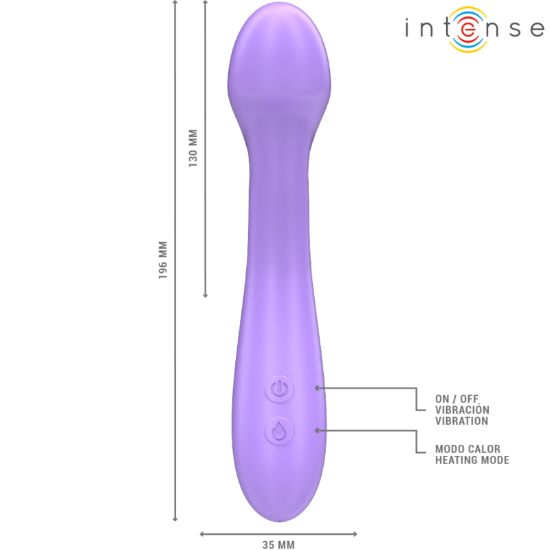 Intense - Becky Vibrador 19 Cm Calentable 7 Vibraciones Morado 6 Intense - Becky Vibrador 19 Cm Calentable 7 Vibraciones Morado - Imagen 6