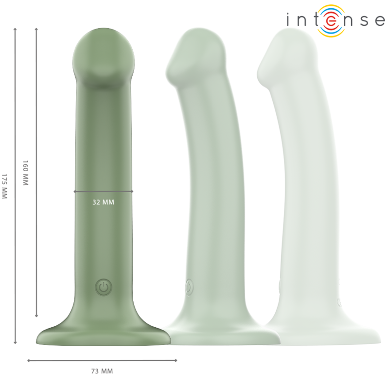 Intense - Becca Vibrador Con Ventosa 10 Vibraciones Verde Control Remoto 3 Intense - Becca Vibrador Con Ventosa 10 Vibraciones Verde Control Remoto - Imagen 3