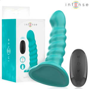 Intense - Buffy Vibrador Talla S DiseÑo En Espiral 10 Vibraciones Azul Control Remoto