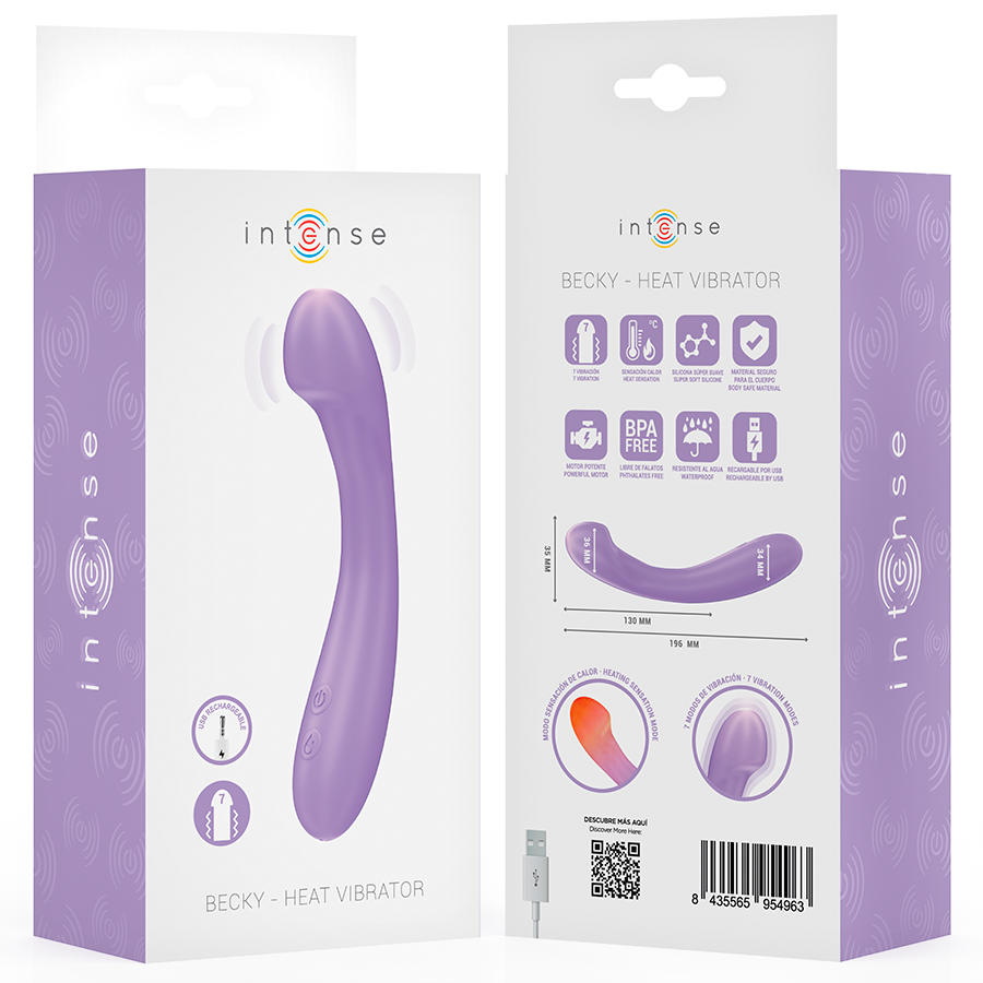 Intense - Becky Vibrador 19 Cm Calentable 7 Vibraciones Morado 8 Intense - Becky Vibrador 19 Cm Calentable 7 Vibraciones Morado - Imagen 8