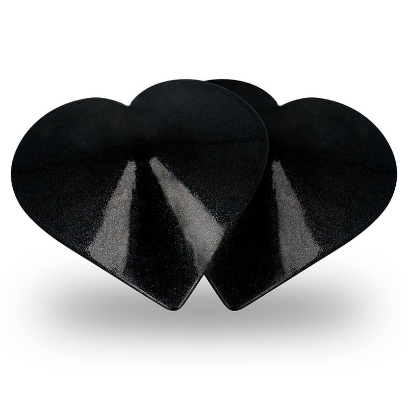 Coquette Chic Desire - Cubre Pezones Metal Corazones Negros 4 Coquette Chic Desire - Cubre Pezones Metal Corazones Negros - Imagen 4