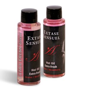 Extase Sensual - Aceite Masaje Efecto Extra Fresh Fresa 100 Ml