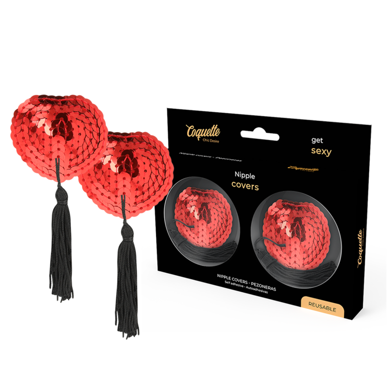 Coquette Chic Desire - Cubre Pezones Rojo 1 Coquette Chic Desire - Cubre Pezones Rojo