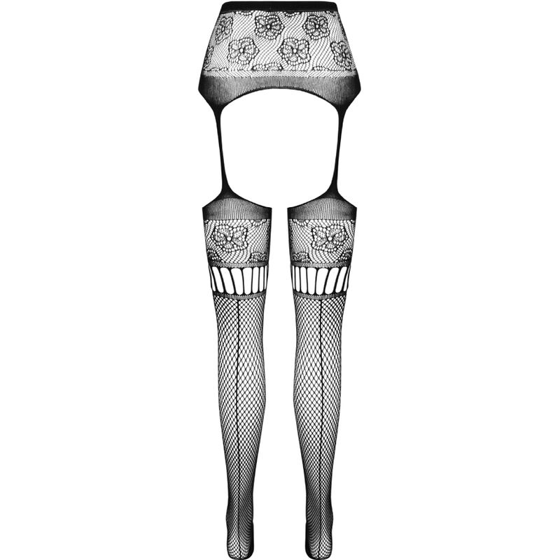 Passion - S030 Medias Con Liguero Negro 6 Passion - S030 Medias Con Liguero Negro - Imagen 6