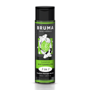 Bruma - Aceite de Masaje Premium Efecto Calor Sabor Sandía 3 en 1 - 100 Ml