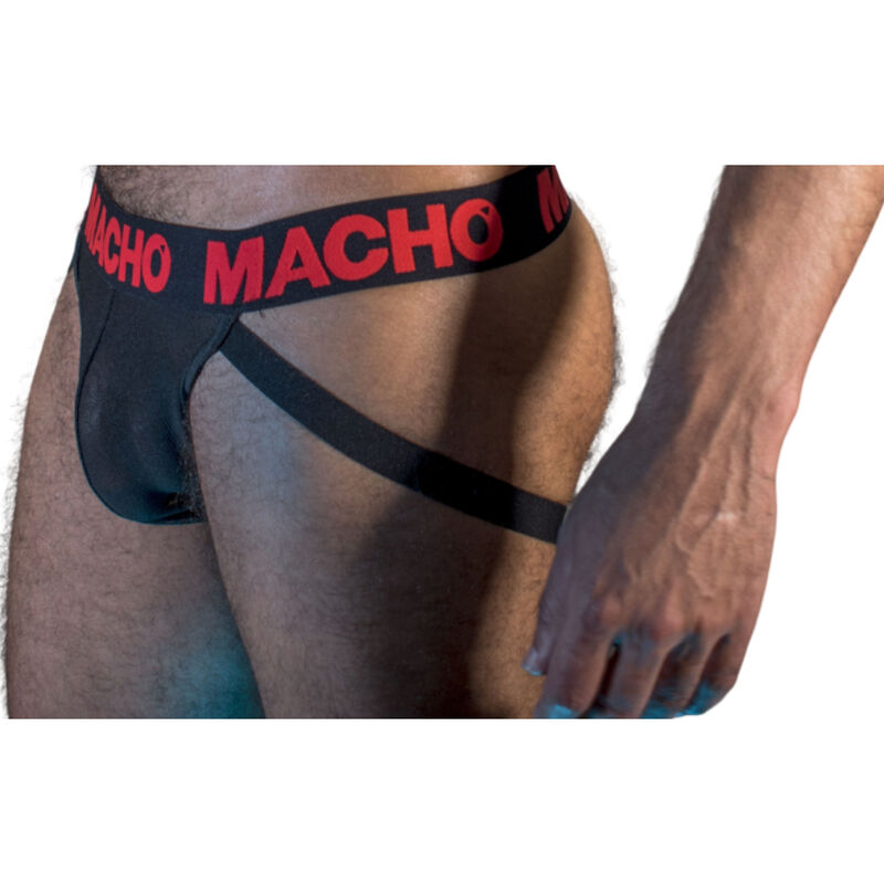 Macho - Mx26X2 Jock Negro/Rojo 4 Macho - Mx26X2 Jock Negro/Rojo - Imagen 4