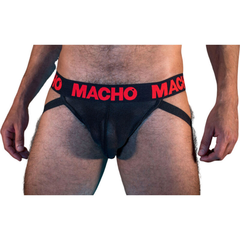 Macho - Mx26X2 Jock Negro/Rojo 5 Macho - Mx26X2 Jock Negro/Rojo - Imagen 5