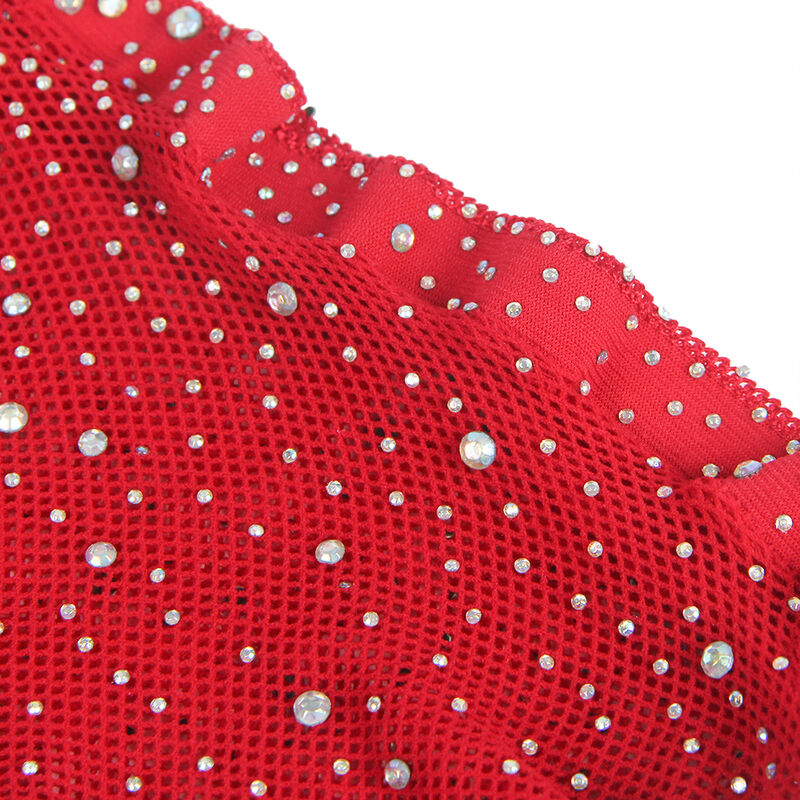 Subblime - 952181 Bodystocking De Rejilla Con Guantes Y Diamantes Rojo 4 Subblime - 952181 Bodystocking De Rejilla Con Guantes Y Diamantes Rojo - Imagen 4