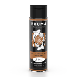 Bruma - Aceite de Masaje Premium Efecto Calor Sabor Tarta Americana 3 en 1 - 100 Ml