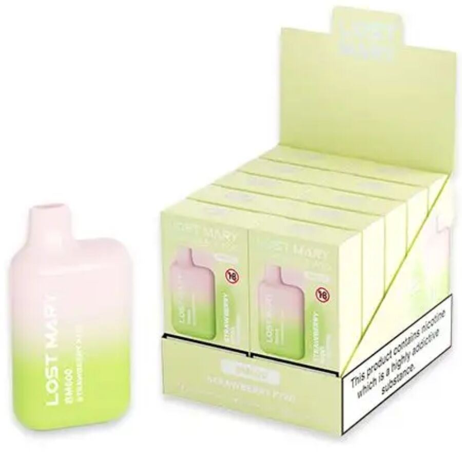 Lost Mary - Bm600 Vaper Nicotina 2% Desechable Sabor Fresa Kiwi 2 Lost Mary - Bm600 Vaper Nicotina 2% Desechable Sabor Fresa Kiwi - Imagen 2