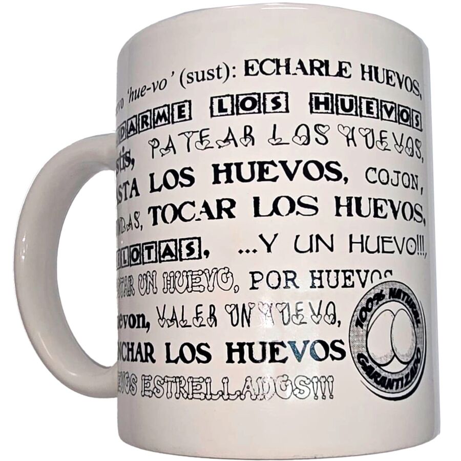 Diablo Picante - Taza Blanca De Sinónimos Huevos 370 Ml 1 Diablo Picante - Taza Blanca De Sinónimos Huevos 370 Ml