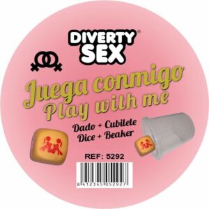 Diablo Picante - Dado Duro Dorado Posturas Chicas con Cubilete