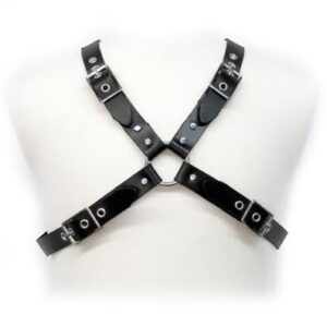 Leather Body - Black Buckle Harness for Men