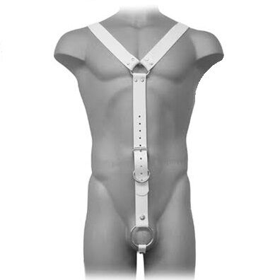 Leather Body - Harness Men Blanco 1 Leather Body - Harness Men Blanco