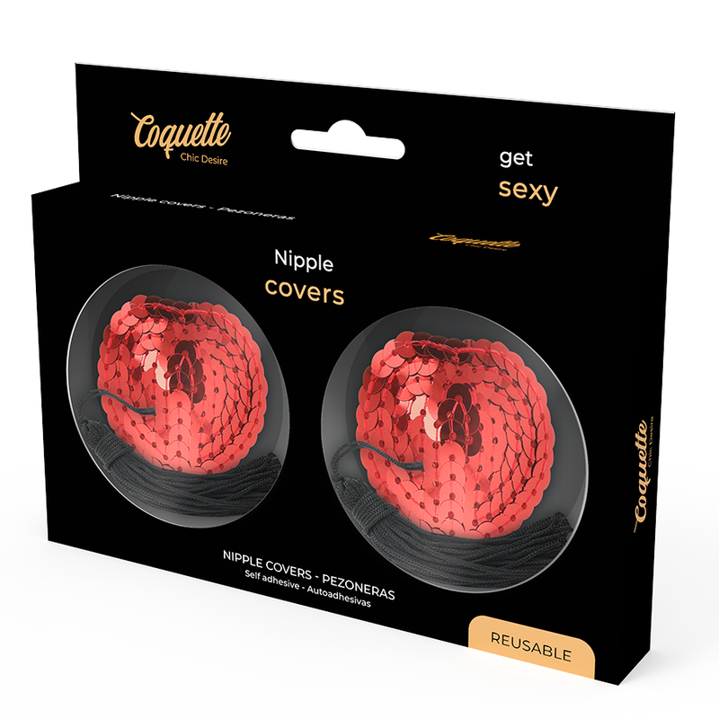 Coquette Chic Desire - Cubre Pezones Rojo 4 Coquette Chic Desire - Cubre Pezones Rojo - Imagen 4