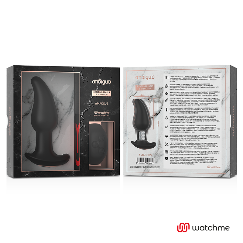 Anbiguo - Watchme Control Remoto Plug Anal Vibrador Con Rotación De Perlas Amadeus 6 Anbiguo - Watchme Control Remoto Plug Anal Vibrador Con Rotación De Perlas Amadeus - Imagen 6