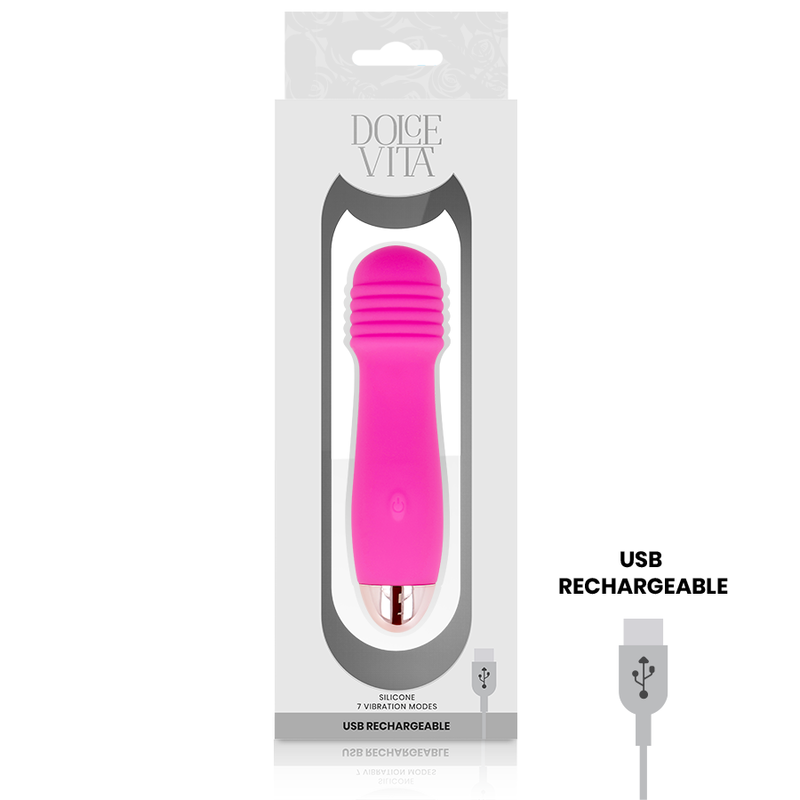 Dolce Vita - Vibrador Recargable Three Rosa 7 Velocidades 3 Dolce Vita - Vibrador Recargable Three Rosa 7 Velocidades - Imagen 3