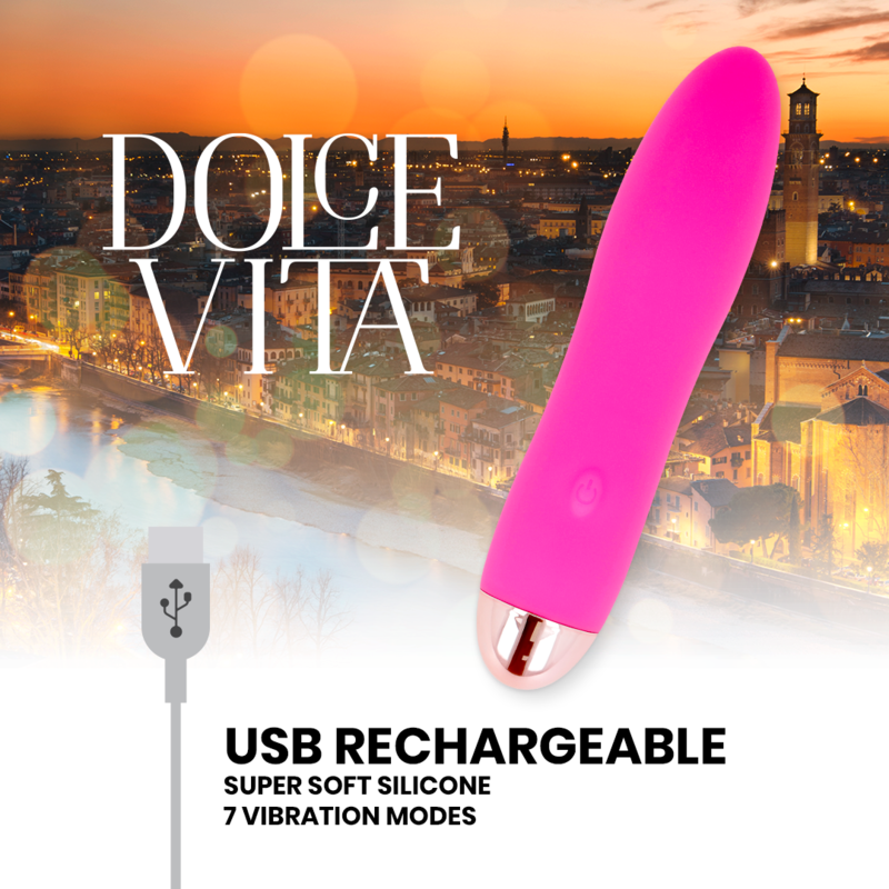 Dolce Vita - Vibrador Recargable Four Rosa 7 Velocidades 4 Dolce Vita - Vibrador Recargable Four Rosa 7 Velocidades - Imagen 4